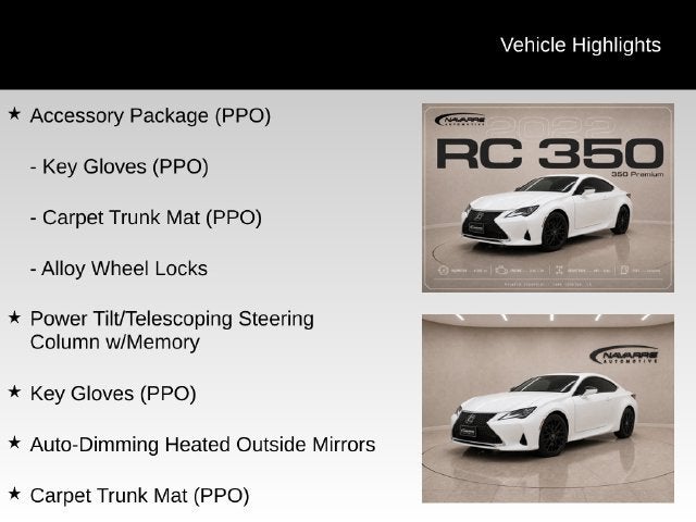 2022 Lexus RC RC 350