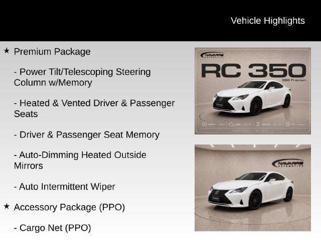 2022 Lexus RC RC 350