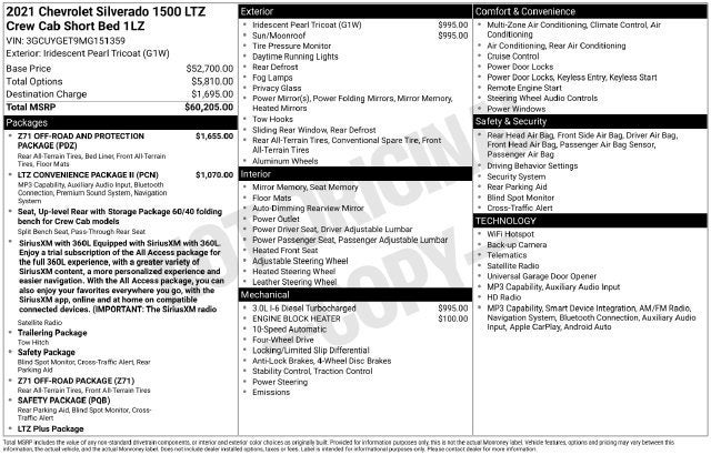 2021 Chevrolet Silverado 1500 LTZ