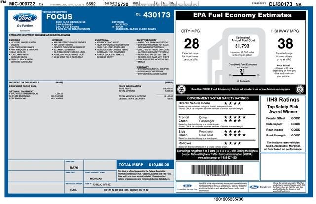2012 Ford Focus SE