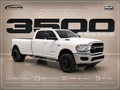 2020 RAM 3500 Big Horn Crew Cab 4x4 8' Box